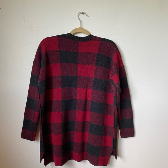 Current Elliot • NWOT Buffalo Plaid Wool Cardigan - Picture 6 of 14